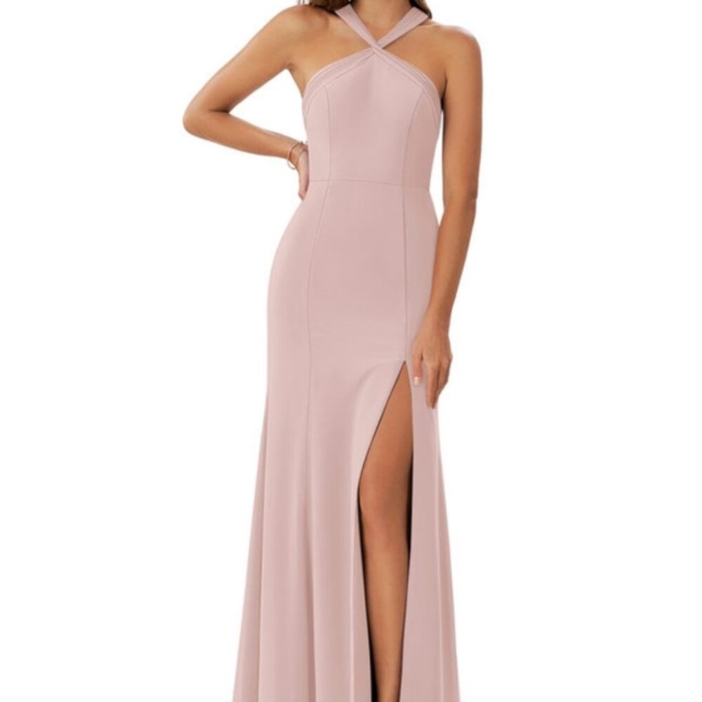 Azazie Rue  Dress Color: Dusty Rose     Size A6